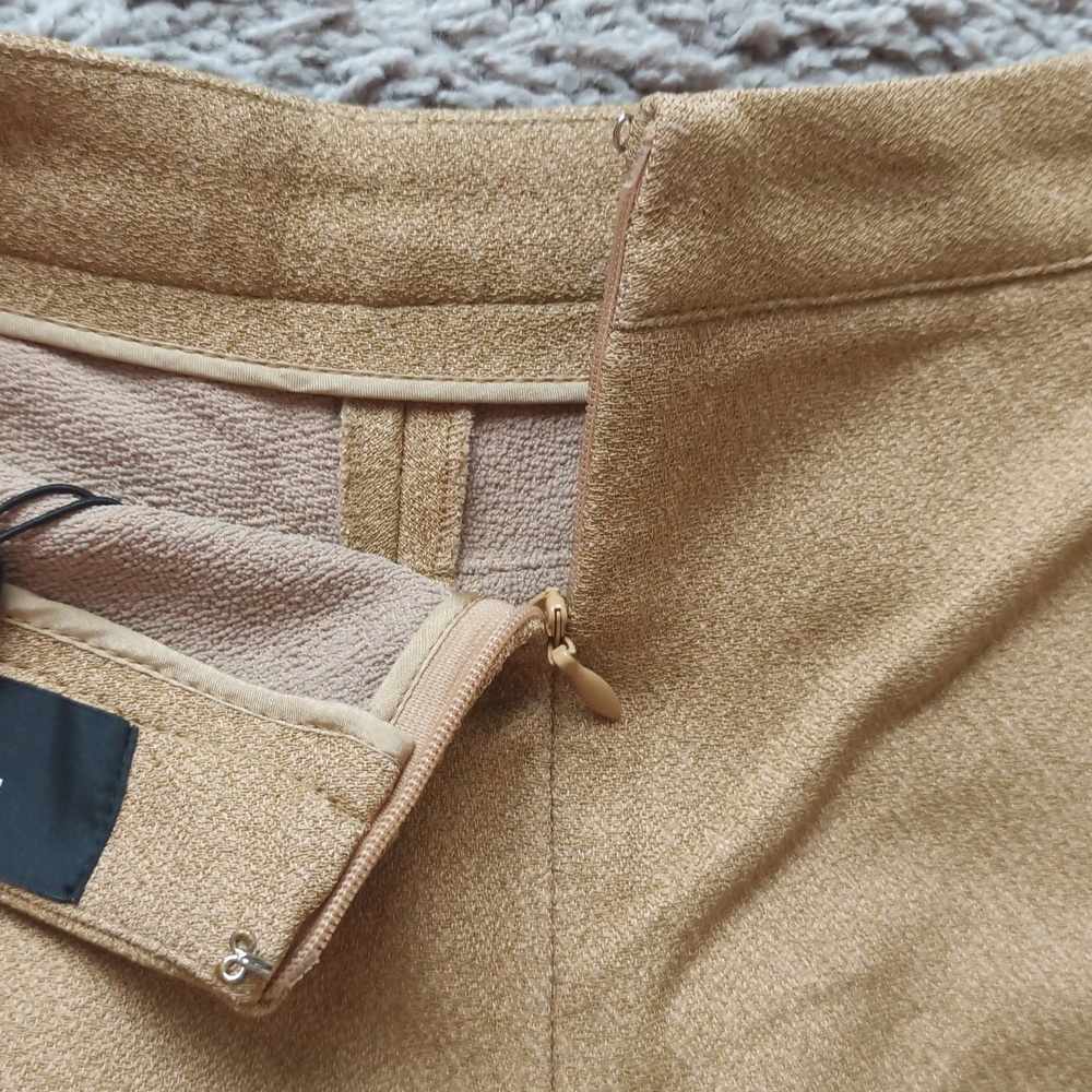 NWT Derek Lam Gold Mini Skirt - SIZE EU 42 - Picture 5 of 11
